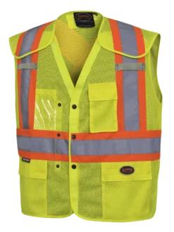 Pioneer Hi Viz Drop Shoulder Safety Vest With Snaps - Poly Mesh | Sizes Small - 5XL 14 Pioneer Hi Viz Drop Shoulder Safety Vest With Snaps - Poly Mesh | Sizes Small - 5XL