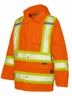 Tough Duck S372 300D Waterproof Breathable Ripstop Safety Rain Jacket | XS-5XL 14 Tough Duck S372 300D Waterproof Breathable Ripstop Safety Rain Jacket | XS-5XL