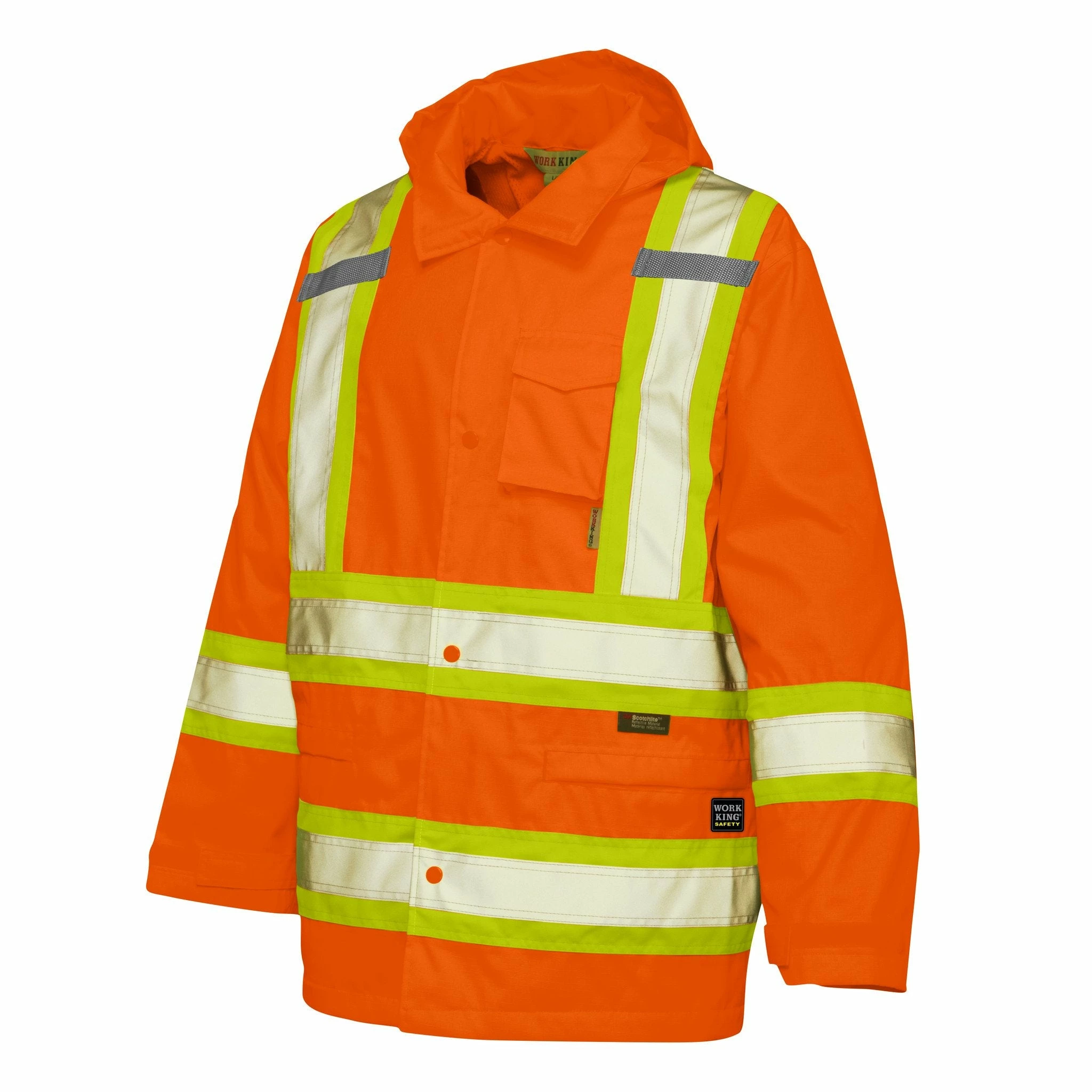 Tough Duck S372 300D Waterproof Breathable Ripstop Safety Rain Jacket | XS-5XL 5 Tough Duck S372 300D Waterproof Breathable Ripstop Safety Rain Jacket | XS-5XL