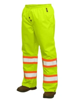 Tough Duck S374 300D Waterproof Breathable Ripstop Safety Rain Pants | XS-5XL