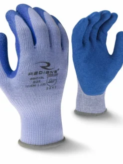Radians Breathable Polyester Glove With Crinkle Latex Palm - Pack Of 12 Pairs Work Gloves