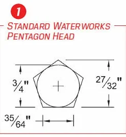 Pipe Tools Trumbull HK-3 Pentagon Hand Key 6 Pipe Tools Trumbull HK-3 Pentagon Hand Key