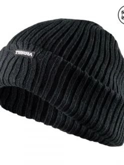 Work Hats Terra Knitted Rib Toque | Black