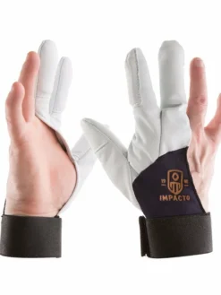 Impacto 202-30 Pearl Leather Series Three Finger Protection Repetitive Task Gloves