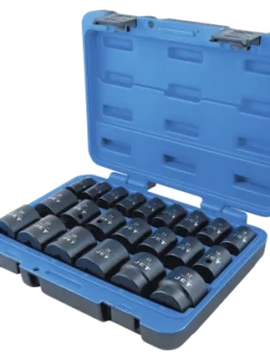 Power Tool Accessories Jet 1/2" Dr. Impact Socket Set - Metric - 6 Point - 22 Piece