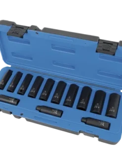 Jet 3/8" Dr. Deep Impact Socket Set - Metric Deep - 6 Point - 13 Piece