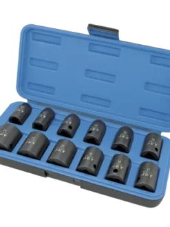 Jet 1/2" Dr. Impact Socket Set - Metric - 6 Point - 12 Piece