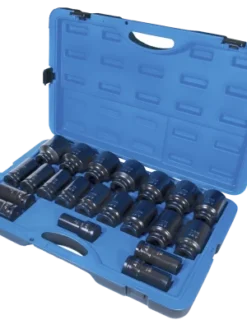 Power Tool Accessories Jet 3/4" Dr. Deep Impact Socket Set - SAE Deep - 6 Point - 21 Piece
