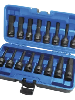 Jet 1/2" Dr. Impact Hex Bit Set - SAE/Metric - 16 Piece
