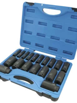 Jet 1/2" Drive SAE Deep Impact Socket Set | 6 Point |19 Piece Power Tool Accessories