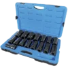 Power Tool Accessories Jet 1" Dr. Deep Impact Socket Set - SAE Deep - 6 Point - 16 Piece