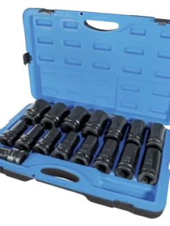 Power Tool Accessories Jet 1" Dr. Deep Impact Socket Set - SAE Deep - 6 Point - 16 Piece