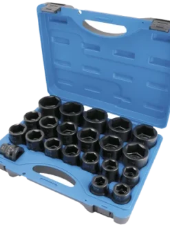 Jet 3/4" Dr. Impact Socket Set - SAE - 6 Point - 21 Piece Power Tool Accessories